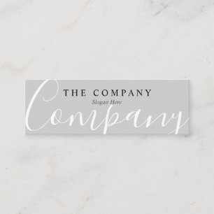 Minimalist Chic Typo Calm Grey Mini Business Card