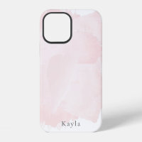 Minimalist Chic Watercolor Pink Brush Strokes