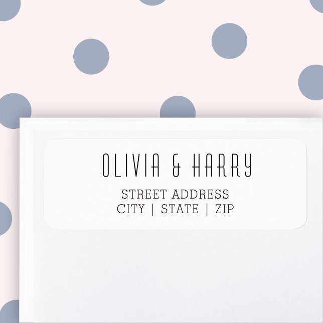 Minimalist Chic Wedding Return Address Label (Creator Uploaded)