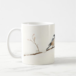 Minimalist Chickadee Watercolor Coffee Mug