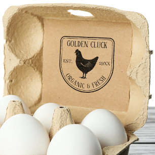 Minimalist Chicken Egg Rubber Stamp