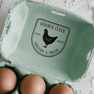 Minimalist Chicken Egg Self-inking Stamp