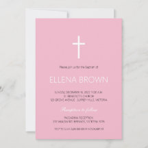Minimalist Christening Invite