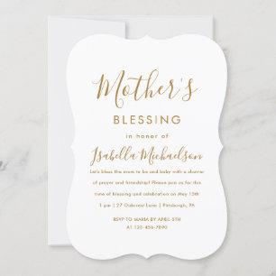 Minimalist Christian Mother's Blessing Party  Invitation