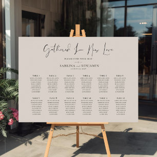 Minimalist Christian Wedding Seating Chart