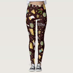 Minimalist Christmas Abstract Pattern Leggings