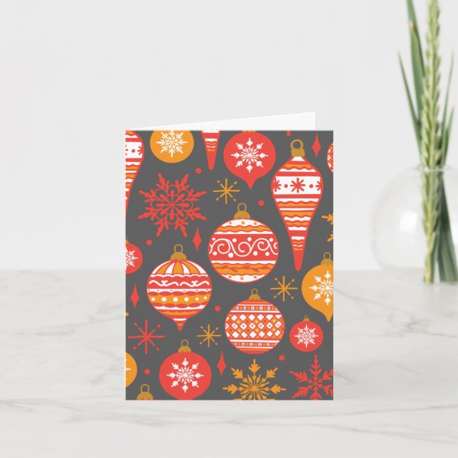 Minimalist Christmas Aesthetic Pattern - Holiday  Card (Front)