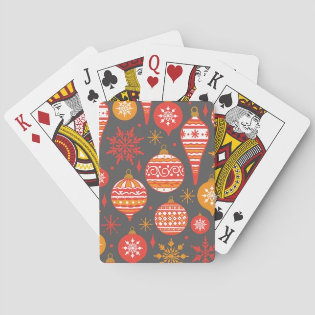 Minimalist Christmas Aesthetic Pattern - Holiday  Playing Cards (Back)