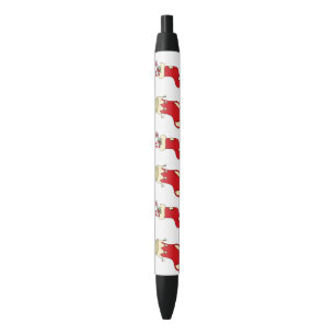 Minimalist Christmas and New Year Happy Black Ink Pen