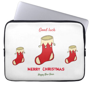 Minimalist Christmas and New Year Happy Laptop Sleeve