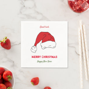 Minimalist Christmas and New Year Happy      Napkin