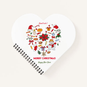 Minimalist Christmas and New Year Happy   Notebook