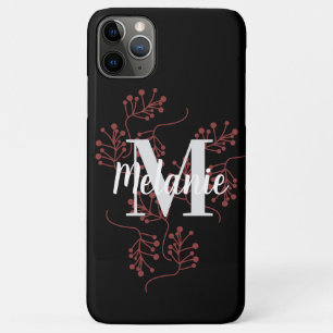 Minimalist Christmas Berry Branch iPhone 11 Pro Max Case
