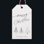 Minimalist Christmas Calligraphy Gift Tag<br><div class="desc">Modern Christmas Minimalist Gift tags minimal present illustration.</div>