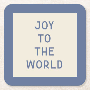 Minimalist Christmas Carol Typography Coaster