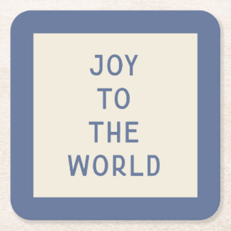 Minimalist Christmas Carol Typography Coaster