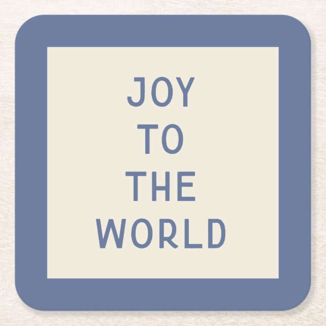 Minimalist Christmas Carol Typography Coaster (Front)