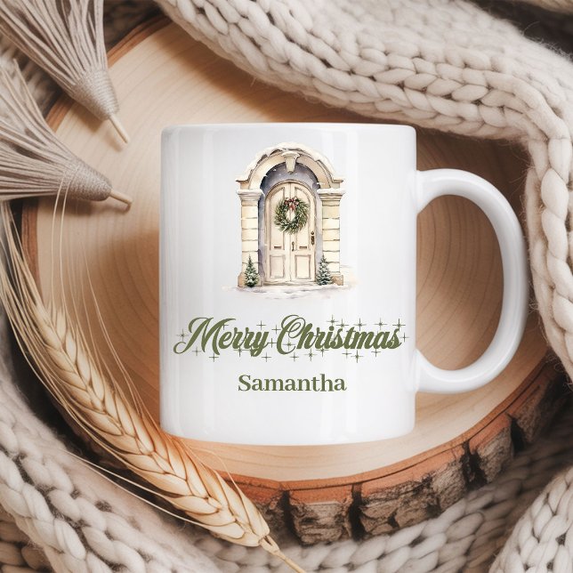 Minimalist Christmas Coffee Mug Custom Name (Minimalist Christmas Coffee Mug Custom Name)