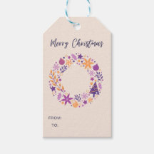 Minimalist Christmas gift tag 