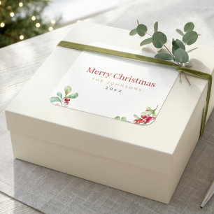 Minimalist Christmas Gift Wrap Sticker