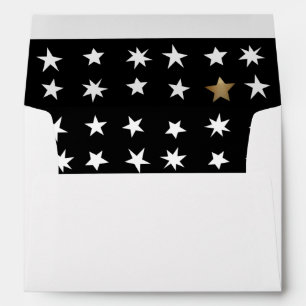 Minimalist Christmas Gold Star Scandinavian Envelope