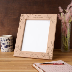 Minimalist Christmas holiday Etched Frames