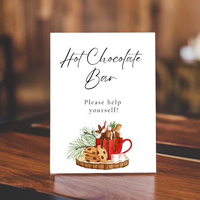 Minimalist Christmas Hot Chocolate Bar Sign (Creator Uploaded)