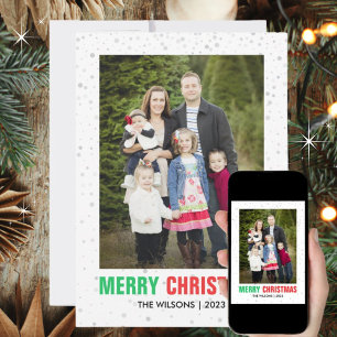 Minimalist Christmas   Modern Elegant Chic Photo Holiday Card