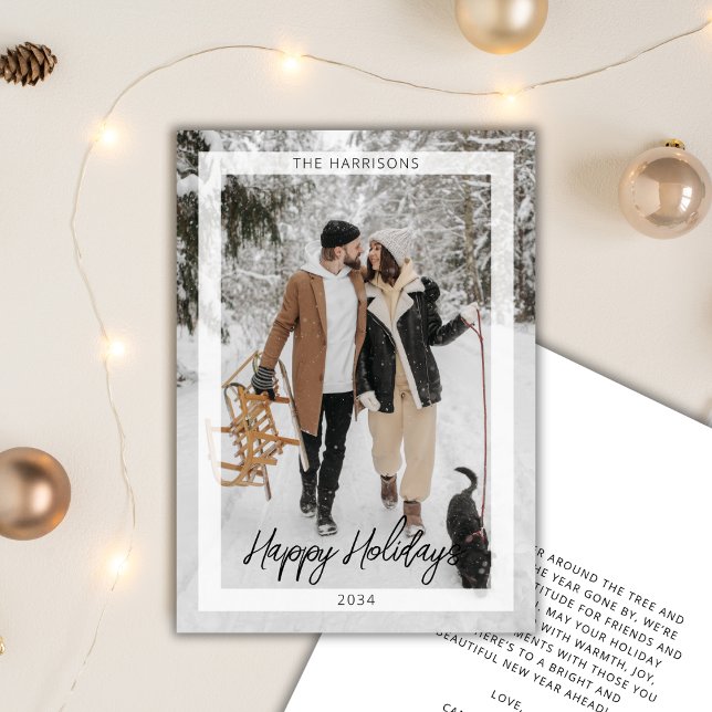 Minimalist Christmas Modern Simple Photo Holiday Invitation (Creator Uploaded)