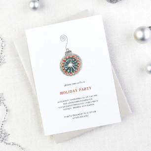 Minimalist Christmas Ornament   Holiday Party Invitation