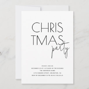 Minimalist Christmas Party Modern Gathering Holiday Card