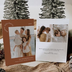 Minimalist Christmas Photo Holiday Card, Elegant Invitation