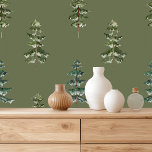 Minimalist Christmas Pine Tree Pattern Wallpaper<br><div class="desc">Transform your home this holiday season with our Minimalist Christmas Pine Tree Pattern Wallpaper Peel and Stickers. Featuring a simple yet elegant design of Christmas pine trees, this peel-and-stick wallpaper is perfect for adding a touch of modern festive cheer to any room. Easy to apply and remove, it’s ideal for...</div>