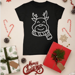 Minimalist Christmas Reindeer T-Shirt