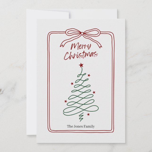 Minimalist Christmas Tree Card (Front)
