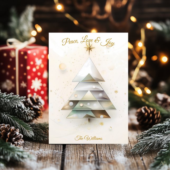 Minimalist Christmas Tree Card Geometric Design (Creator Uploaded)