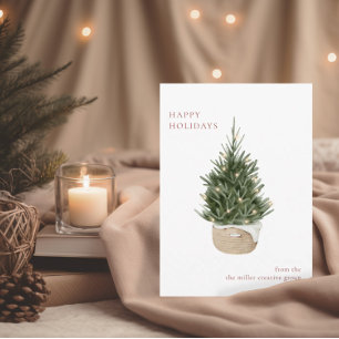 Minimalist Christmas Tree Corporate Holiday Card