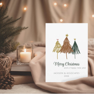 Minimalist Christmas Tree Corporate Holiday Card