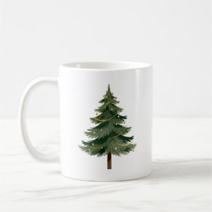 Minimalist Christmas Tree Design Coffee Mug