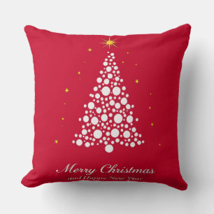 Minimalist Christmas Tree Illustration Cushion