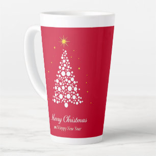 Minimalist Christmas Tree Illustration Latte Mug