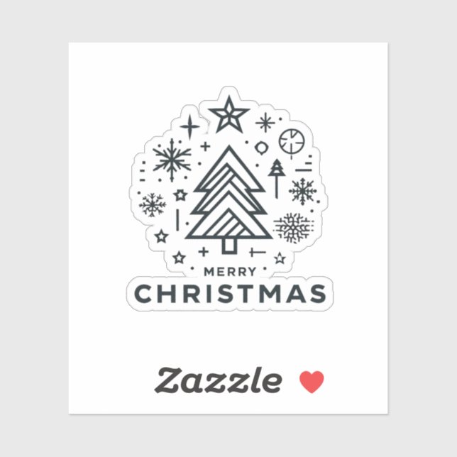 Minimalist Christmas Tree Merry Christmas Design (Sheet)