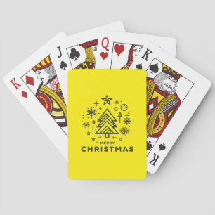 Minimalist Christmas Tree Merry Christmas Design Playing Cards