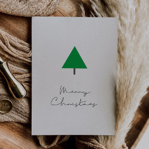 Minimalist Christmas tree Merry Christmas Holiday Card