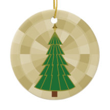 Minimalist Christmas Tree on Gold