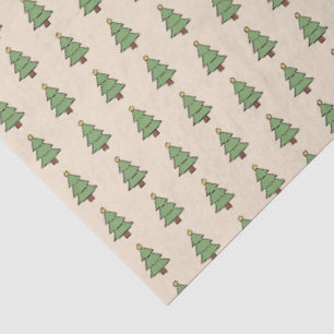 Minimalist Christmas Tree Pattern Scandinavian Tissue Paper