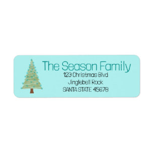 Minimalist Christmas Tree Return Address Label