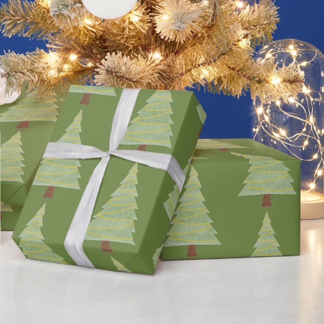 Minimalist Christmas Tree Wrapping Paper (Holidays)