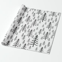 Minimalist Christmas Tree Wrapping Paper