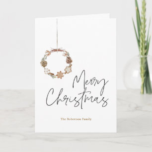 Minimalist Christmas Wreath Card